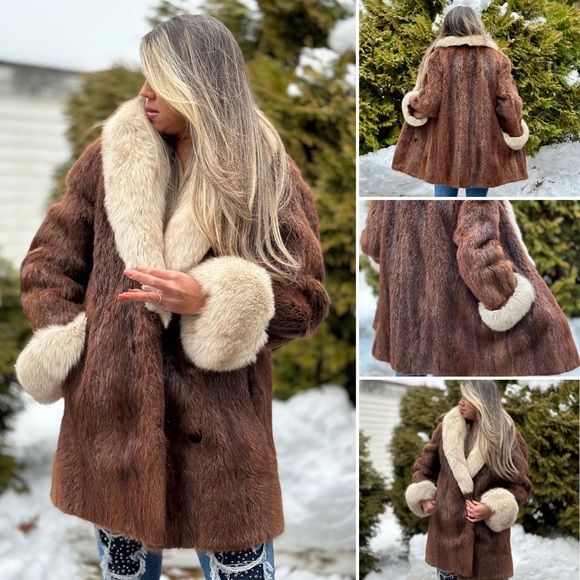 Vintage Jackets & Coats Restyled Genuine Fur Jacket Nutria A Lot Of